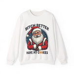 Sarcastic Santa Cookie Christmas Sweatshirt, Funny Festive Christmas Sweater