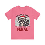 "Sorry Santa I've Been Feral" Raccoon Santa Tee