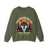 Sarcastic FAFO Wolf Sweatshirt, Funny FAFO Statement Sweater