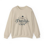 Frosty's Snowflake Café Christmas Sweatshirt, Festive Snowman Sweater