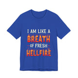 Fiery Statement Tee - "Breath of Fresh Hellf*re" Workout T-Shirt