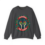 Experienced Ball Handler Funny Christmas Sweatshirt, Gothic Christmas Humor Sweater