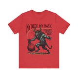 Sarcastic Krampus Christmas T-Shirt - "My Neck, My Back" Horror Graphic Tee
