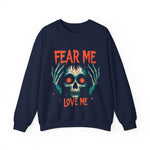Spooky Skull Sweatshirt - Fear Me Love Me Crewneck