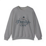 Frosty's Snowflake Café Christmas Sweatshirt, Festive Snowman Sweater