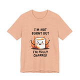 Funny Charred Marshmallow T-Shirt – Sarcastic Burnt Out Tee