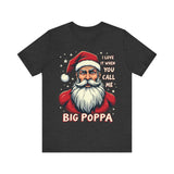 Sarcastic "I Love It When You Call Me Big Poppa" Santa Tee