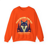 Sarcastic FAFO Wolf Sweatshirt, Funny FAFO Statement Sweater