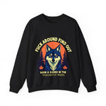 Sarcastic FAFO Wolf Sweatshirt, Funny FAFO Statement Sweater