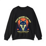 Sarcastic FAFO Wolf Sweatshirt, Funny FAFO Statement Sweater