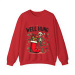 Funny Skeleton Christmas Sweater, Sarcastic "Well Hung" Christmas Sweatshirt