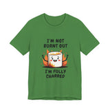 Funny Charred Marshmallow T-Shirt – Sarcastic Burnt Out Tee