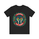 Experienced Ball Handler Funny Christmas T-Shirt: Gothic Christmas Humor Tee