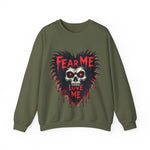 Gothic Horror Sweatshirt - Fear Me, Love Me Graphic Crewneck