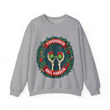 Experienced Ball Handler Funny Christmas Sweatshirt, Gothic Christmas Humor Sweater