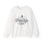 Frosty's Snowflake Café Christmas Sweatshirt, Festive Snowman Sweater
