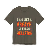 Fiery Statement Tee - "Breath of Fresh Hellf*re" Workout T-Shirt