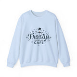 Frosty's Snowflake Café Christmas Sweatshirt, Festive Snowman Sweater