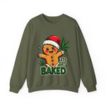 Let's Get Baked Funny Christmas Sweater, Funny Holiday Gingerbread Man Sweatshirt, Cannabis Humor Clothing