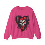 Gothic Horror Sweatshirt - Fear Me, Love Me Graphic Crewneck