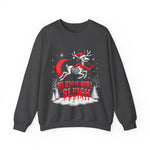 Gothic Skeleton Reindeer Christmas Sweatshirt - Sleigh Girl Sleigh Holiday Sweater