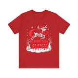 Gothic Skeleton Reindeer Christmas Tee - Sleigh Girl Sleigh Holiday Shirt
