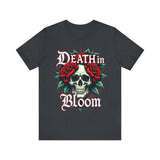 Gothic Floral Skull T-Shirt - Death in Bloom Tee