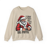 Funny Big Poppa Santa Sweatshirt, Sarcastic Christmas Sweater for Him