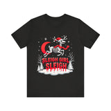 Gothic Skeleton Reindeer Christmas Tee - Sleigh Girl Sleigh Holiday Shirt