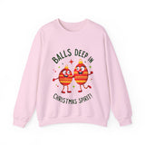 Balls Deep in Christmas Spirit Crewneck Sweatshirt