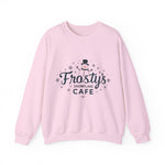Frosty's Snowflake Café Christmas Sweatshirt, Festive Snowman Sweater