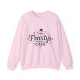 Frosty's Snowflake Café Christmas Sweatshirt, Festive Snowman Sweater