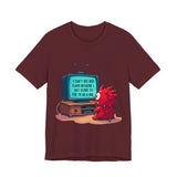 Sarcastic Monster Cartoon Tee: Funny "I Can't See Red Flags..." Monster T-Shirt