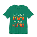 Fiery Statement Tee - "Breath of Fresh Hellf*re" Workout T-Shirt