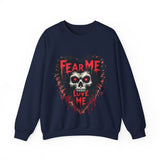 Gothic Horror Sweatshirt - Fear Me, Love Me Graphic Crewneck