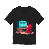 Sarcastic Monster Cartoon Tee: Funny "I Can't See Red Flags..." Monster T-Shirt