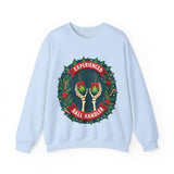 Experienced Ball Handler Funny Christmas Sweatshirt, Gothic Christmas Humor Sweater