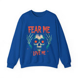 Spooky Skull Sweatshirt - Fear Me Love Me Crewneck