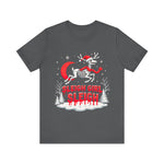 Gothic Skeleton Reindeer Christmas Tee - Sleigh Girl Sleigh Holiday Shirt