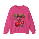 Funny Christmas Sweater, "OMG Becky Look at Her Bulbs" Sarcastic Christmas Sweatshirt