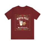 North Pole Milk & Cookie Co. Christmas T-Shirt - Festive Whimsical Tee