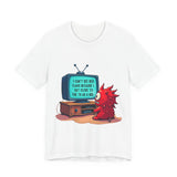 Sarcastic Monster Cartoon Tee: Funny "I Can't See Red Flags..." Monster T-Shirt