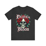Gothic Floral Skull T-Shirt - Death in Bloom Tee