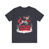 Gothic Skeleton Reindeer Christmas Tee - Sleigh Girl Sleigh Holiday Shirt