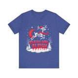 Gothic Skeleton Reindeer Christmas Tee - Sleigh Girl Sleigh Holiday Shirt