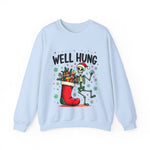 Funny Skeleton Christmas Sweater, Sarcastic "Well Hung" Christmas Sweatshirt