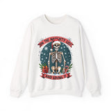 Funny Skeleton Christmas Sweater, On The Naughty List & Loving It Christmas Sweatshirt