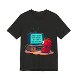 Sarcastic Monster Cartoon Tee: Funny "I Can't See Red Flags..." Monster T-Shirt