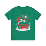 Gothic Skeleton Reindeer Christmas Tee - Sleigh Girl Sleigh Holiday Shirt