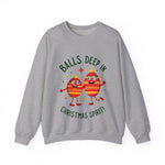 Balls Deep in Christmas Spirit Crewneck Sweatshirt